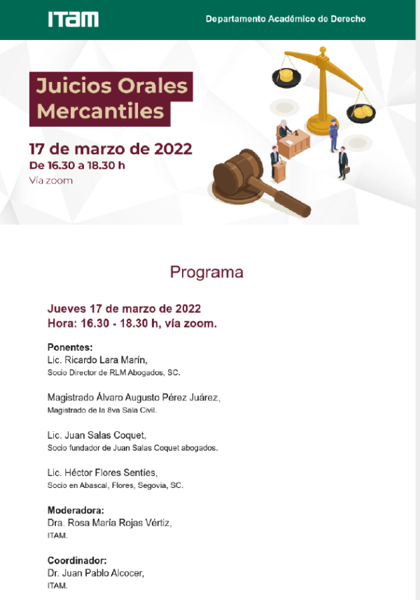 Póster Juicios Orales Mercantiles