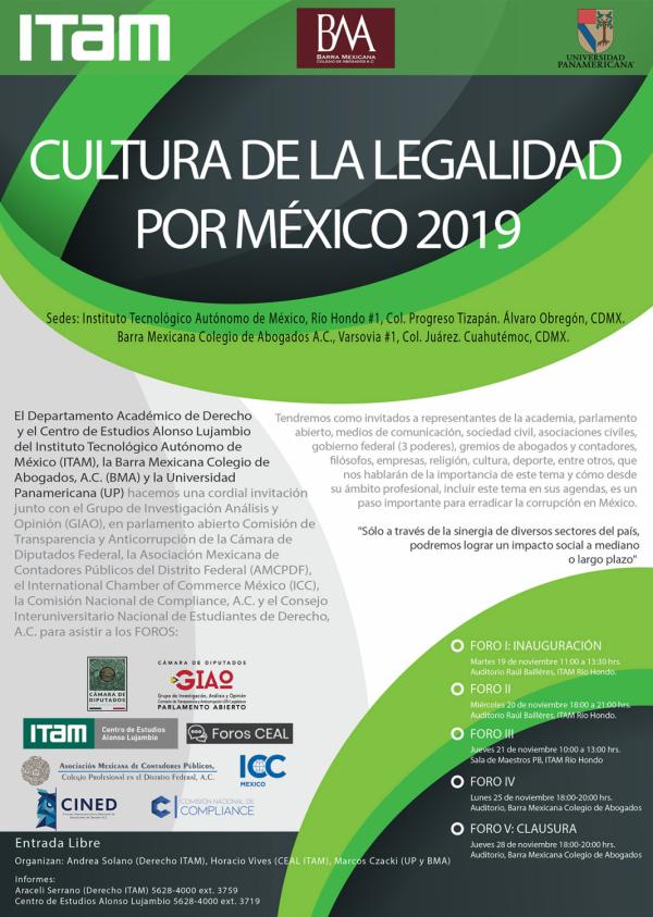 Cartel de la cultura de la legalidad por México