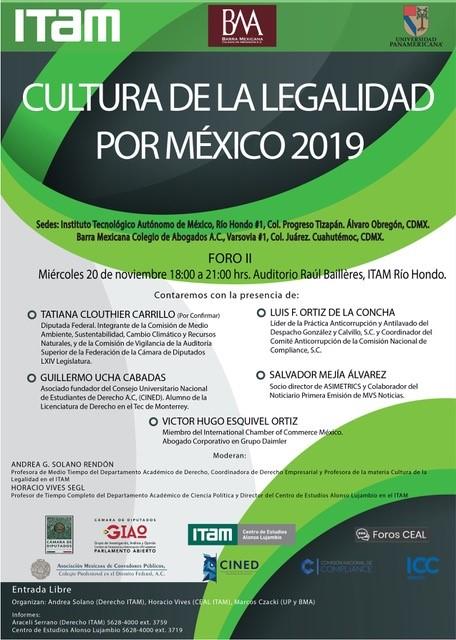 Cultura de la legalidad por México 2019. Foro II