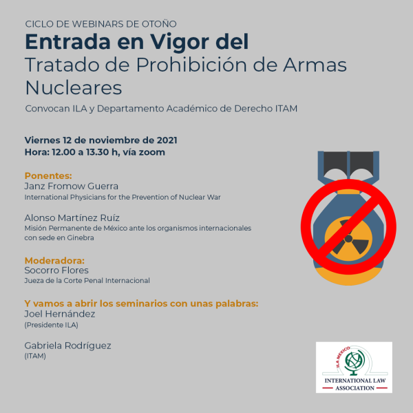 La entrada en vigor del Tratado de Prohibición de Armas Nucleares