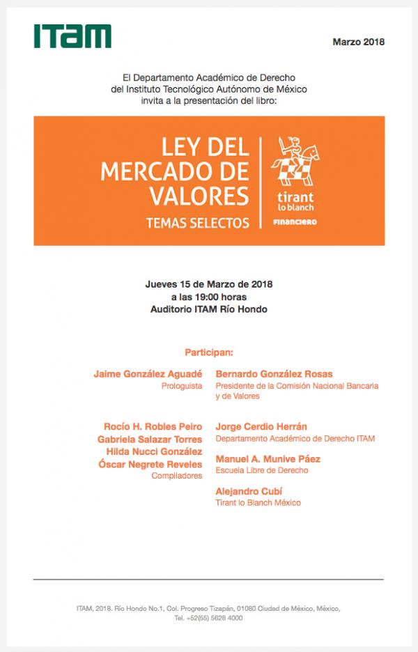 Presentación del Libro "Ley del Mercado de Valores"